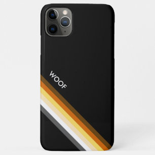 Capa Para iPhone 11 Pro Max Sinalizador de Orgulho de Urso Sonoro WOOF