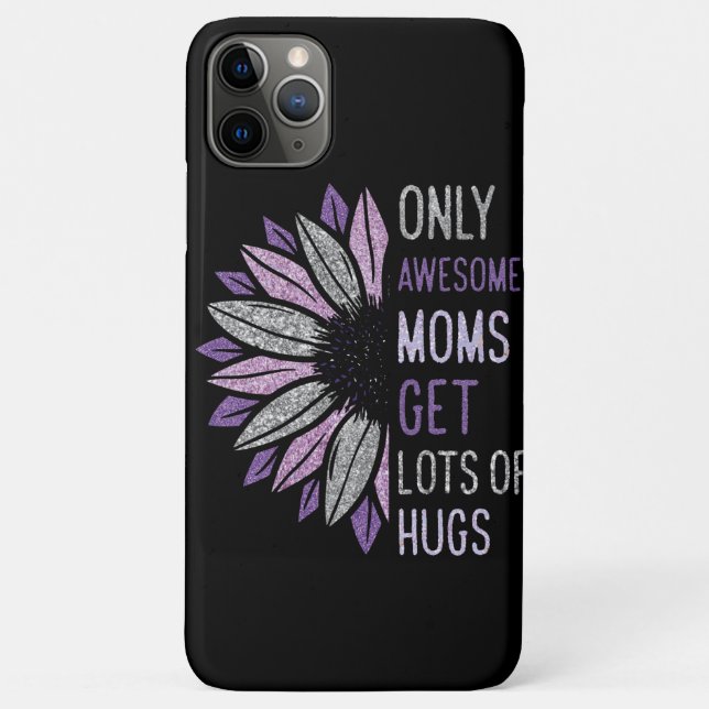 Capa Para iPhone 11 Pro Max só mães incríveis têm muitos abraços (Verso)