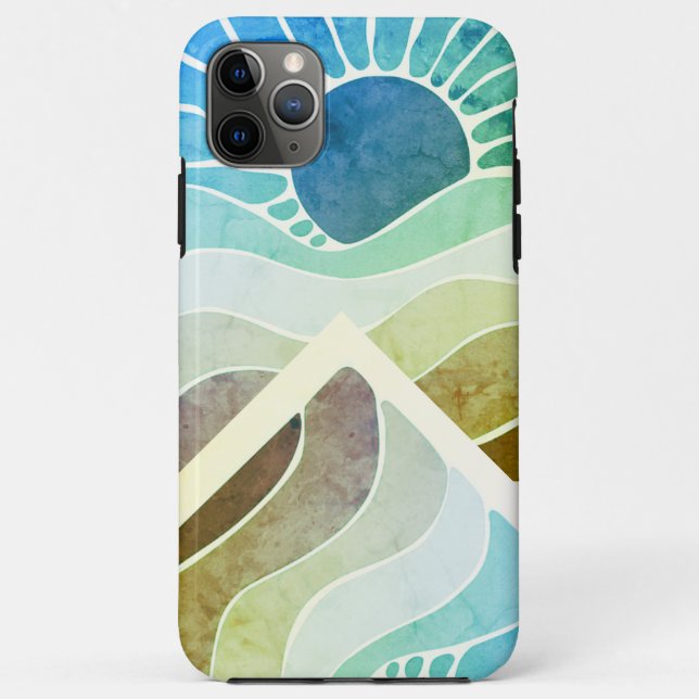 Capa Para iPhone 11 Pro Max sol ondulado (Verso)