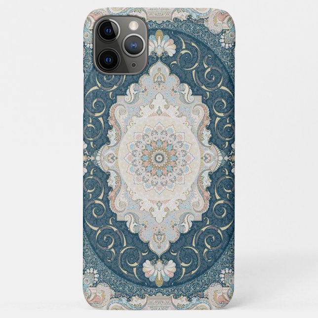 Capa Para iPhone 11 Pro Max Tapete Persa Turco Antigo (Verso)