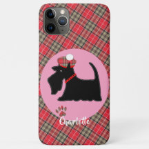 Tartan Xadrez Scottie Dog Cute Dog Personalizado