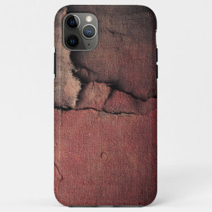 Capa Para iPhone 11 Pro Max Tattered Canvas Abstract in Rust and Earth