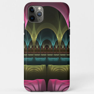Capa Para iPhone 11 Pro Max Teatro de Fantasia, Abstrato de Arte Fractal Color