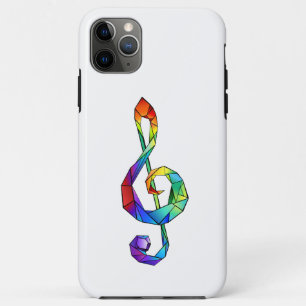 Capa Para iPhone 11 Pro Max Tecla musical do arco-íris