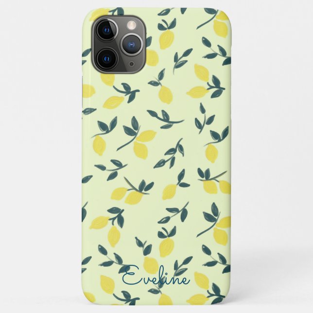 Capa Para iPhone 11 Pro Max Tema do limão (Verso)
