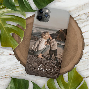 Capa Para iPhone 11 Pro Max Texto de Amor Simples Foto Personalizada Customiza