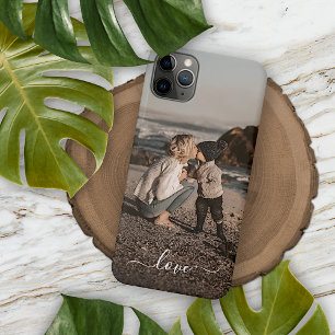 Capa Para iPhone 11 Pro Max Texto de Amor Simples Foto Personalizada Customiza