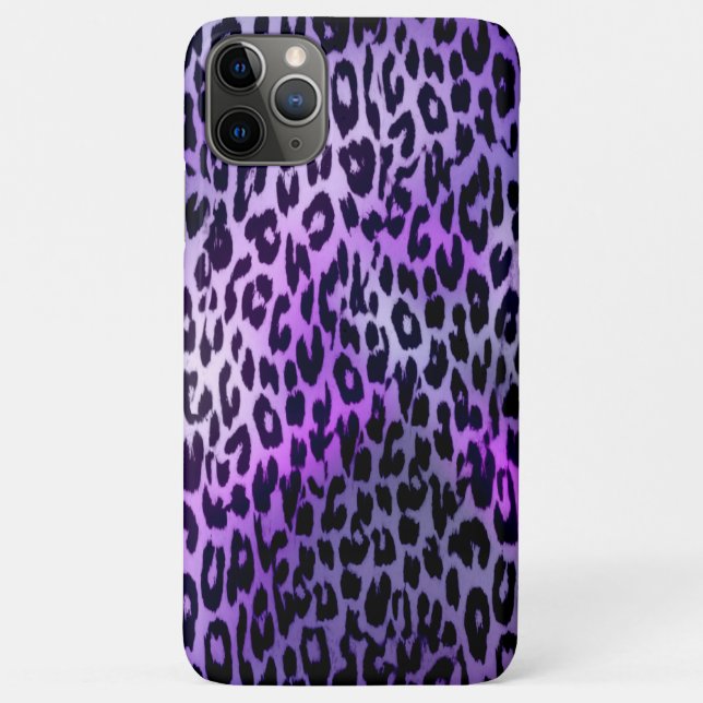 Capa Para iPhone 11 Pro Max Textura retro de impressão em animais do leopardo (Verso)