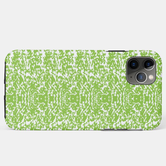 Capa Para iPhone 11 Pro Max Textura Verde Lima Grunge (Verso (horizontal))