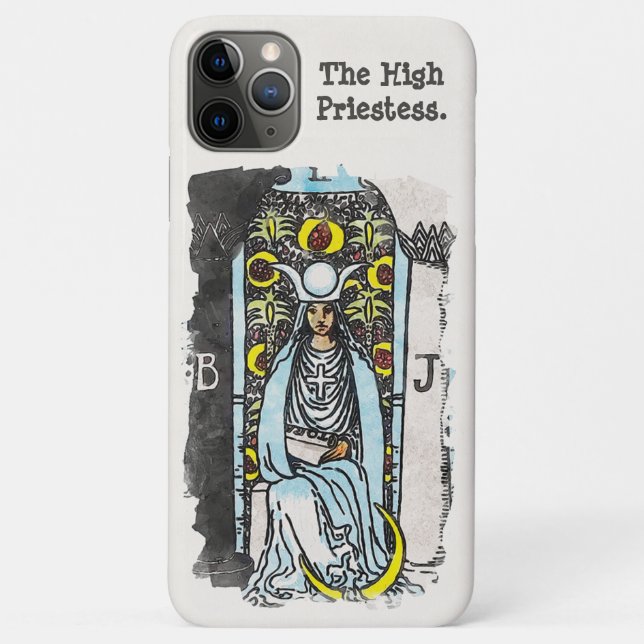 Capa Para iPhone 11 Pro Max The High Priestess Major Arcana Tarot Card (Verso)