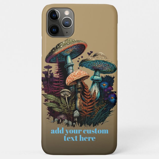 Capa Para iPhone 11 Pro Max Toadstool de Flor Selvagem de Cogumelo Personaliza (Verso)