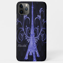 Capa Para iPhone 11 Pro Max Torre Eiffel Torre Roxo