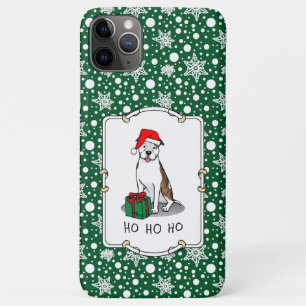 Capa Para iPhone 11 Pro Max Touro para Papais noeis de Natal (lt brindle white