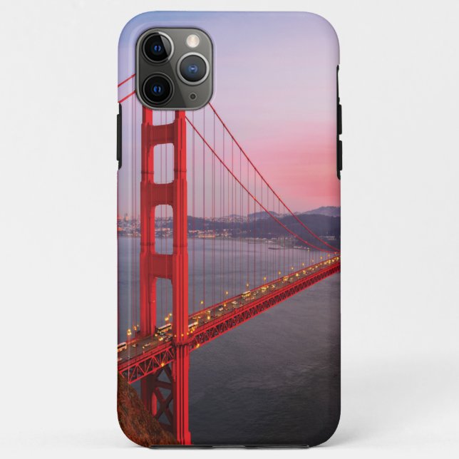 Capa Para iPhone 11 Pro Max travesseiro decorativo da ponte ouro (Verso)