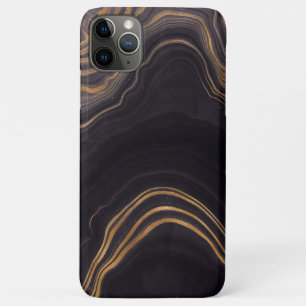 Capa Para iPhone 11 Pro Max Trendy Chic Black Agate Marble