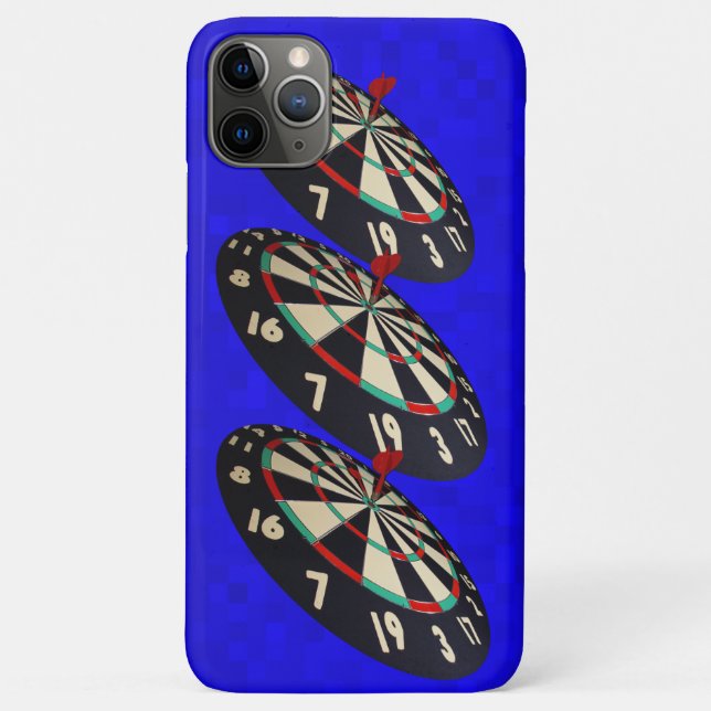 Capa Para iPhone 11 Pro Max Três Dartboards com Alvos, (Verso)