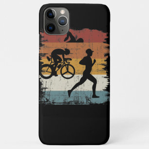 Capa Para iPhone 11 Pro Max Triathlon de vintagem retrô