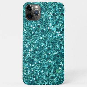 Capa Para iPhone 11 Pro Max Turquesa, faísca e brilho