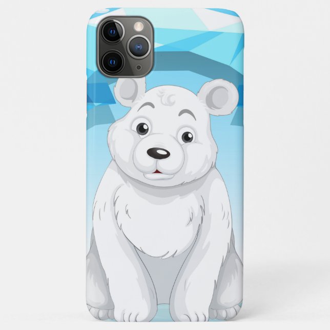 Capa Para iPhone 11 Pro Max Urso Polar Doce (Verso)