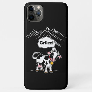 Capa Para iPhone 11 Pro Max Vaca suíça - Grüezi - Viagem de Suiça