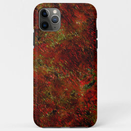 Capa Para iPhone 11 Pro Max Vermelho forte esfolado sobre o cinza áspero