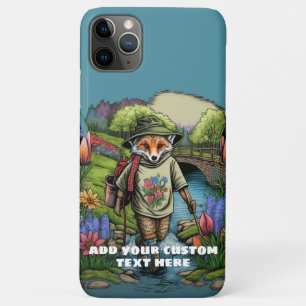Capa Para iPhone 11 Pro Max Viajante Fox Wildflower Cottagecore Personalizado