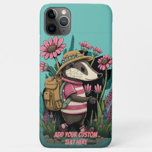 Capa Para iPhone 11 Pro Max Viajante Texugo em personalizado Cottagecore de fl