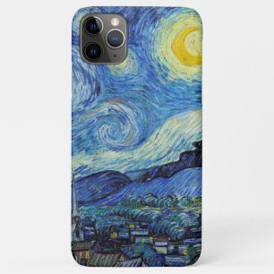 Capa Para iPhone 11 Pro Max Vincent Van Gogh Noite Estrelada Arte Fina Vintage