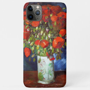 Capa Para iPhone 11 Pro Max Vincent Van Gogh Vase com papas vermelhos de arte