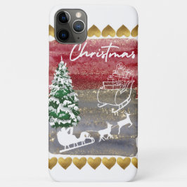 Capa Para iPhone 11 Pro Max Vintage Christmas Trees