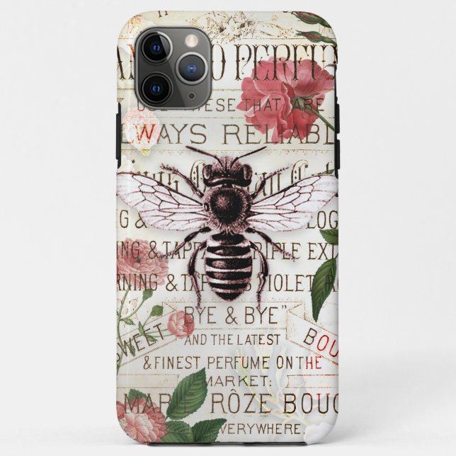 Capa Para iPhone 11 Pro Max Vintage Country Bee (Verso)