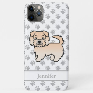 Capa Para iPhone 11 Pro Max Wheaten Norfolk Terrier Cartoon Dog & Name