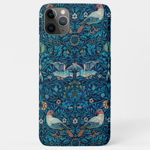 Capa Para iPhone 11 Pro Max William Morris Birds Art Nouveau Padrão Floral