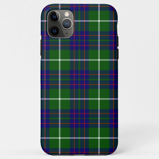Capa Para iPhone 11 Pro Max Xadrez azul-tartan tartan MacIntyre (Verso)