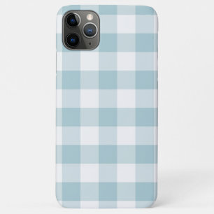 Capa Para iPhone 11 Pro Max Xadrez de Verificação de Buffalo Azul de Fábric