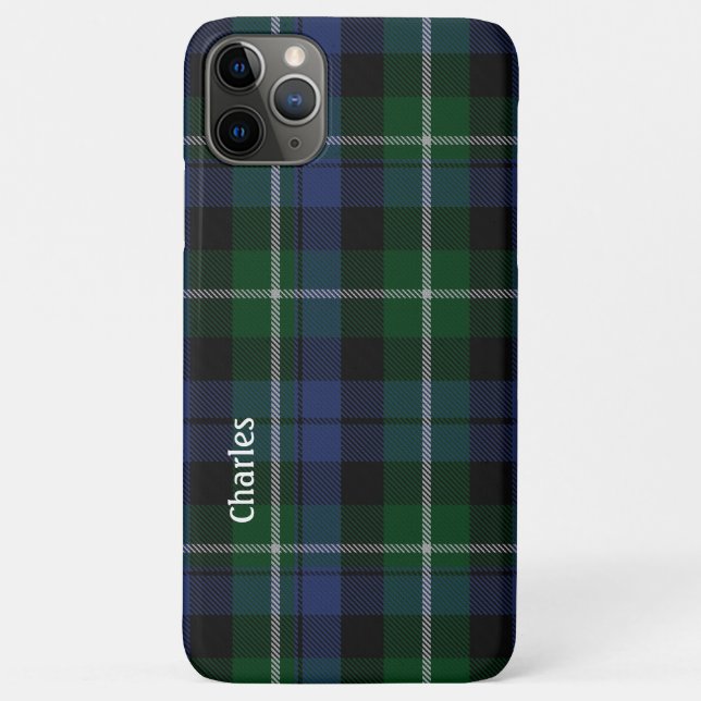 Capa Para iPhone 11 Pro Max Xadrez tradicional de Campbell Clan Tartan  (Verso)