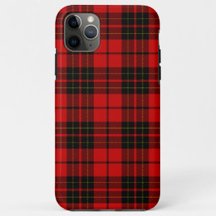 Capa Para iPhone 11 Pro Max Xadrez vermelha do Brodie tartan