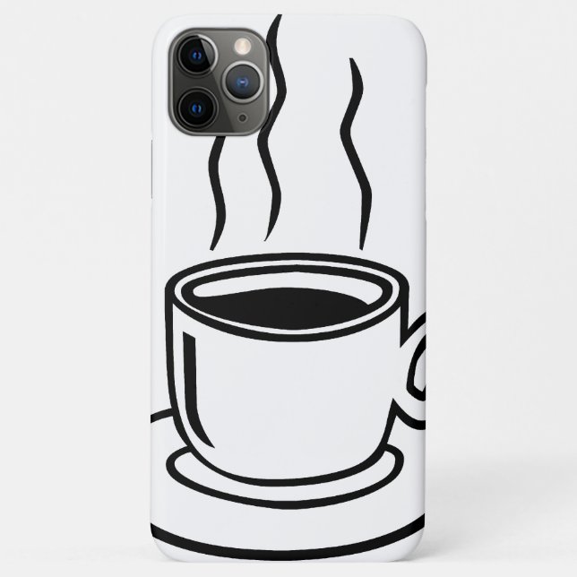 Capa Para iPhone 11 Pro Max Xícara de Café (Verso)