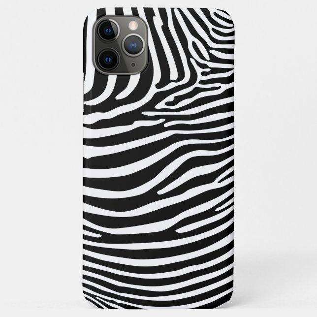 Capa Para iPhone 11 Pro Max Zebra Animalprint (Verso)