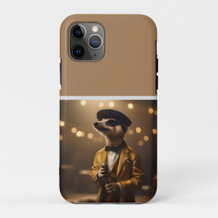 Capa Para iPhone 11 Pro "Meerkat Moonlight: A Crooner's Serenade"