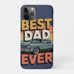 Capa Para iPhone 11 Pro Melhor Pai de Todos os Tempos Carro Musculoso Teal
