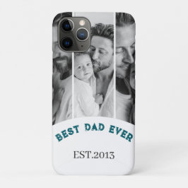 Capa Para iPhone 11 Pro Melhor Pai do Mundo Colagem de Múltiplas Fotos Per