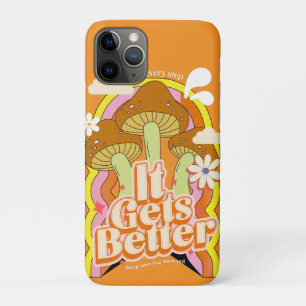 Capa Para iPhone 11 Pro Melhora   Boas Vibes e Groovy Sente-se Retroto C