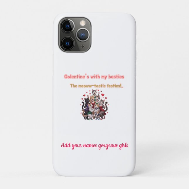 Capa Para iPhone 11 Pro Melhores Amigas do Dia das Galentinas para sempre (Verso)