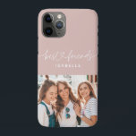 Capa Para iPhone 11 Pro Melhores amigos da tipografia feminina com script<br><div class="desc">O roteiro de fotos é um design de melhor amigo feminino. Parte de uma coleção moderna.</div>