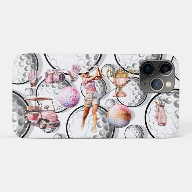 Capa Para iPhone 11 Pro Meninas Vão Golfar (Verso (horizontal))