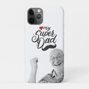 Capa Para iPhone 11 Pro Meu Super Pai, Dia de os pais Feliz, Foto do Pai