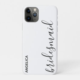 Capa Para iPhone 11 Pro Mínima Moderna Tipografia Casada Bridesmaid Gift