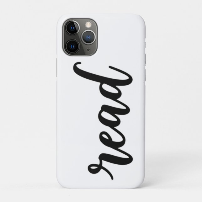Capa Para iPhone 11 Pro Minimalist Modern Cursive "read" Calligraphy (Verso)