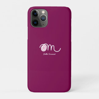 Capa Para iPhone 11 Pro Minimalista Om Manuscrito Personalizado